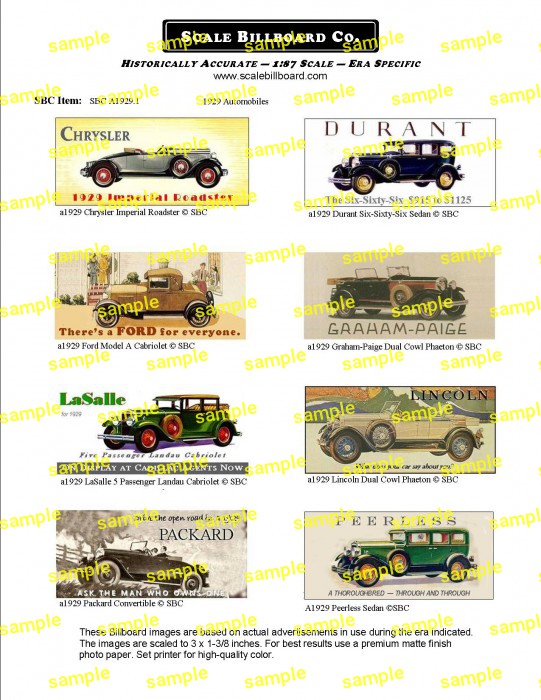 1929 Automobiles