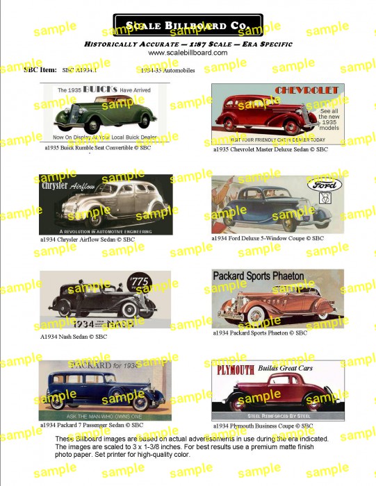 1934 Automobiles